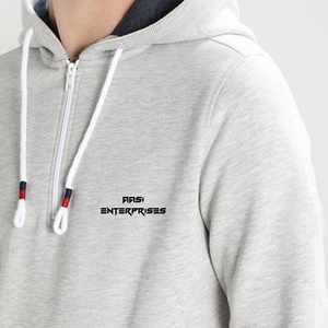 Pullover Hoodieผู้ชายHooded Sweatshirtเสื้อโปโลHeatherสีเทา - Product Image 6