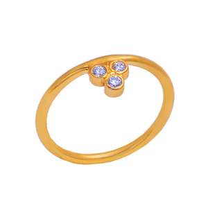 Anillo de piedras preciosas de tanzanita natural Sólido. Plata de Ley 925 Joyería chapada en oro al por mayor para mujeres, proveedor Casa De Plata - Product Image 1