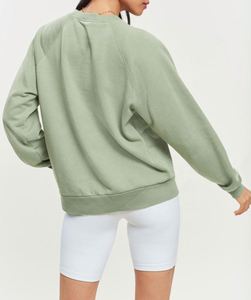 Sweat-shirt à col rond délavé personnalisé avec logo pour femme et unisexe, style streetwear hiver - Product Image 5