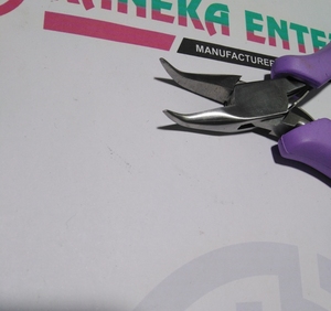 คีมคีบจมูกแบบงอทำจากสเตนเลสออกแบบโลโก้ได้ตามต้องการสำหรับงานหัตถกรรมและการซ่อมแซมอุปกรณ์ทำเครื่องประดับ - Product Image 5