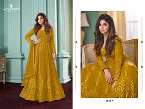 Heavy Fox-vestido de trabajo con cadena y puntada, ropa con fondo de santoon y dupatta, con precio al por mayor, Georgette - Product Image 3