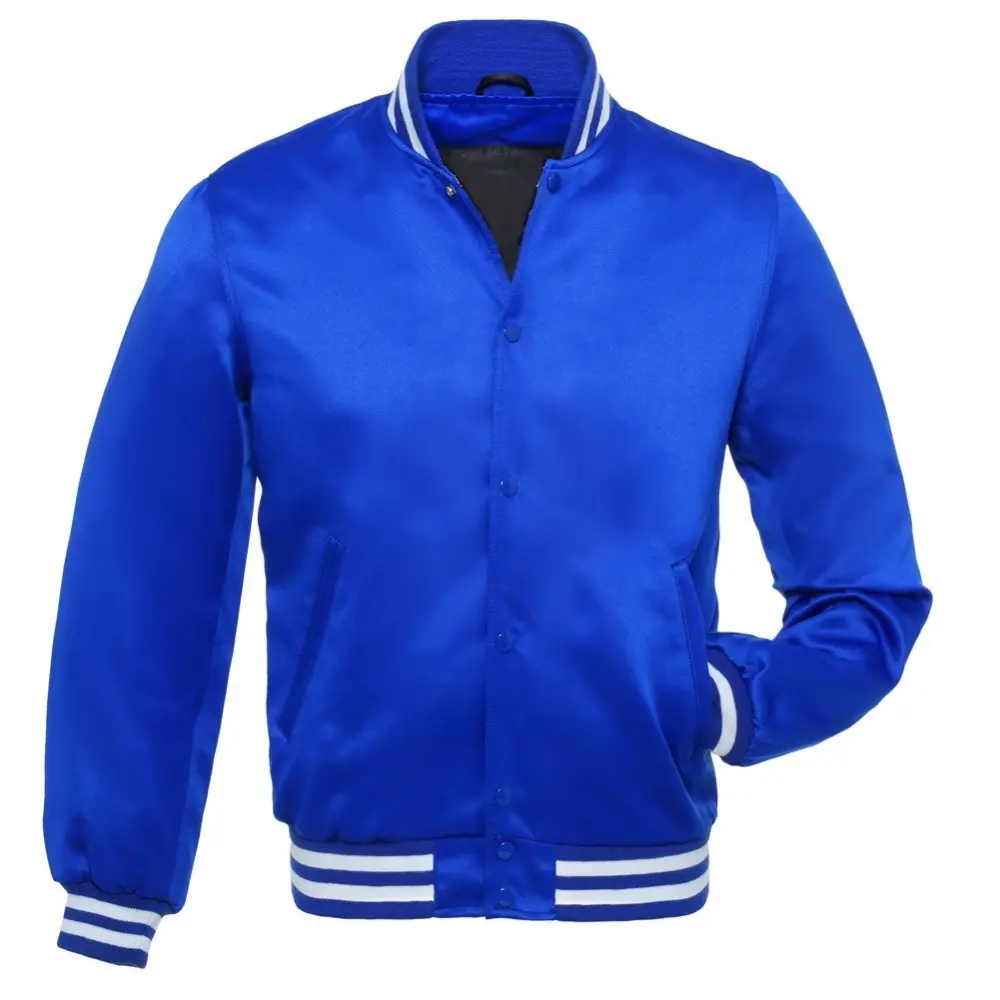 주문 팀 스포츠 재킷 백색/파란 전사 시동기 남자의 다양성 공단 재킷 2021