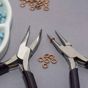 คีมคีบจมูกแบบงอทำจากสเตนเลสออกแบบโลโก้ได้ตามต้องการสำหรับงานหัตถกรรมและการซ่อมแซมอุปกรณ์ทำเครื่องประดับ - Product Image 2