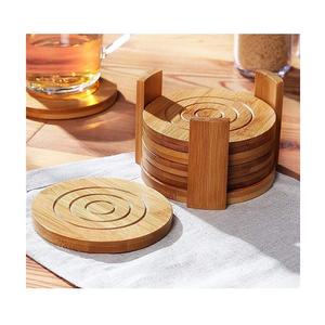 Juego de posavasos de madera de diseño clásico Juego de posavasos de vidrio de tamaño personalizado de calidad superior a precios asequibles - Product Image 1