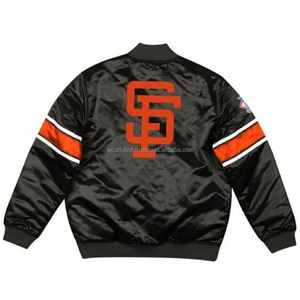 Chaqueta Bomber de Satén de Poliéster para Invierno, con Cuello Alto, Ajustada y a la Moda, al por Mayor - Product Image 1