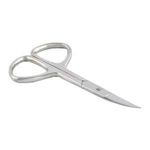 Tijeras para el Cuidado de las Uñas, Herramientas de Manicura con Acabado Satinado, Tijeras para Cutículas con Hojas Curvas de Acero Inoxidable, para Diestros, 4 Pulgadas - Product Image 1