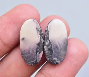 Cabujones de porcelana Natural, piedras preciosas de porcelana, lote de pendientes, piedra suelta - Product Image 1