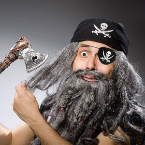 Parches de un ojo de pirata de fieltro negro para Halloween, Navidad, fiesta temática pirata, 48 piezas - Product Image 6