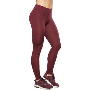 Vêtements de fitness pour femmes personnalisés, leggings taille haute bordeaux SIMPLICITY - Product Image 4