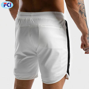 Haute Qualité Gym Short Été Logo Personnalisé Blanc Plaine Séchage Rapide 100% Polyester Hommes Court - Product Image 3