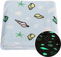 Fabrication de couverture lumineuse en peluche flanelle rose lueur dans le noir couverture pour enfants adultes