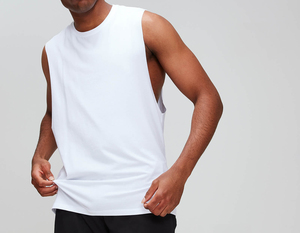 Débardeurs athlétiques pour hommes, chemises d'entraînement et de gymnastique respirantes, tricotées, taille plus, coupe musculaire, hauts sans manches, vêtements de sport d'exercice - Product Image 2