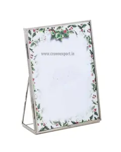 Silver Finished Iron glass photo frame family Picture Display Stand frame brother and sister Metal photo frame For Bulk Buyers