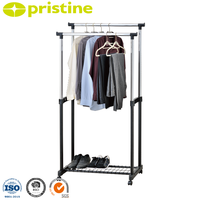 Porte-manteau moderne en métal avec étagère à chaussures, support de rangement portable pour vêtements, pour chambre à coucher et salon