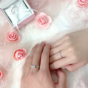 Sterling Silber Paar Ring eine reine Liebe