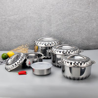 Vente en gros d'usine Articles de cuisine Vaisselle Grande casserole isotherme en acier inoxydable Réchaud alimentaire pour chapati roti