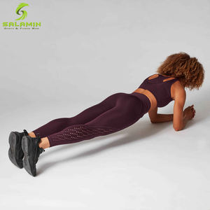 Mallas de Fitness para mujer, mallas de realce para gimnasio, de cintura alta, sólidas, sin costuras, para entrenamiento - Product Image 6