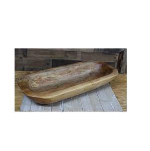 Bol à pâte en bois rustique et bol à salade en bois poli brillant en forme de rectangle de petite taille sans danger pour les aliments Offre Spéciale - Product Image 5