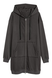 Sweat-shirt à capuche formel pour femme, imprimé, 100 % coton molletonné, manches longues, longueur genou, écologique - Product Image 3