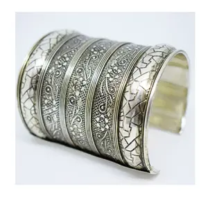 Vergulde Magnetische Roestvrijstalen Manchet Armband Vintage Armband Voor Dames En Heren Sieraden Accessoires