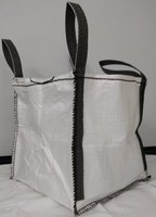 Bolsa Jumbo Antiestática de Plástico Q Baffle con 4 Paneles, 4 Asas de Elevación Circulares, Falda FIBC GCIL Blanca Rectangular 5:1 150Kg Superior