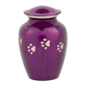 Urnas funerarias de metal y latón para gatos, color negro - Product Image 4