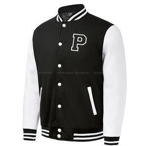 Letterman เสื้อเบสบอลบอมเบอร์ผ้าขนสัตว์สำหรับผู้ชาย,เสื้อแจ็คเก็ตเบสบอลบอมเบอร์ทำจากผ้าวูลผ้าซาตินขาตั้งทำจากโพลีเอสเตอร์ - Product Image 2