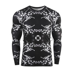 Protectores de erupción de sublimación personalizados de alta exigencia, ajuste de compresión, tela que absorbe la humedad, ropa deportiva, protectores de erupción a la venta - Product Image 1