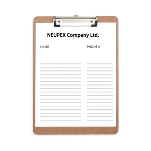 Office Classroom School Stationery Accessories <b>A4</b> Metal Low Profile Wire Clip Wooden MDF <b>Clipboard</b> - Product Image 6