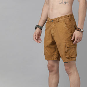 Pantalones cortos de verano para hombre, estilo urbano, 4 bolsillos, vaqueros de algodón, pantalones cortos cargo con bolsillos laterales y traseros. - Product Image 2