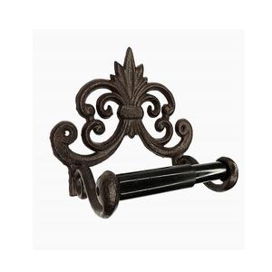 Porte-papier hygiénique de couleur noire en fer forgé avec porte-papier hygiénique de qualité supérieure pour une utilisation dans la salle de bain à domicile - Product Image 4