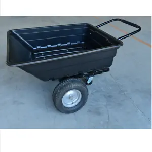 poly tool cart Cheap Price 900lbs Load Bearing Heavy Duty Poly Bathtub Pneumatic Wheel Wheelbarrow TC3080PL