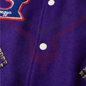 2022 chaqueta de béisbol de lana de algodón personalizada para hombre al por mayor chaqueta de cuero calefactable Varsity con capucha en blanco Letterman - Product Image 3