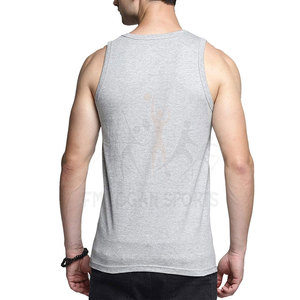 Camiseta sin mangas de algodón para hombre, ropa de gimnasio para culturismo, de verano, OEM - Product Image 5