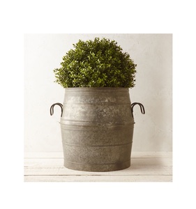 Macetas de hierro galvanizado personalizadas, minimaceta de metal de tamaño pequeño, de zinc, para jardín, maceta de flores - Product Image 4