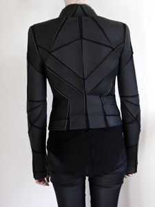 Chaqueta de motorista con parche de cuero para mujer, chaqueta de motorista de piel de vaca Real con cremallera, disponible en todos los colores - Product Image 4