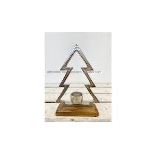 Articles de noël en aluminium, nouveaux modèles, ange de noël en métal avec Base en bois, Articles pour décoration de Festival, nouvelle collection - Product Image 3