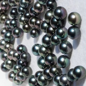 ไข่มุกน้ำจืดทรงกลมสีเทาตาฮิติไข่มุกธรรมชาติแท้แบบเจาะครึ่งไข่มุกสไตล์บาร็อคสำหรับ DIY - Product Image 2