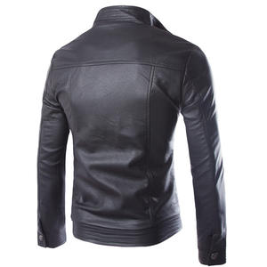 Veste en cuir de haute qualité, fermeture éclair, capuche amovible, veste en cuir pour homme, cuir 2021, fabrication directe d'usine - Product Image 2