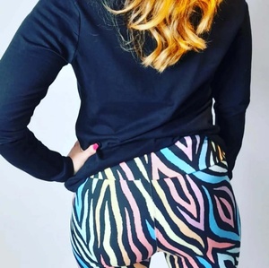 Mallas largas deportivas estampadas para mujer, Leggings con diseño personalizado y Logo para correr, pantalones elásticos de cintura alta para Fitness y Yoga - Product Image 2