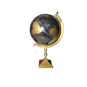 Globo de diseño clásico decorativo vintage con soporte de metal elegante globo giratorio para decoración y educación - Product Image 3