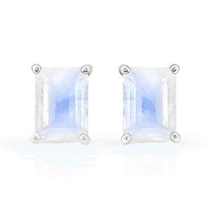 Fabuleux arc-en-ciel pierre de lune pierre précieuse broche réglage ODM 925 boucle d'oreille en argent Sterling fait à la main OEM bijoux fins en gros pierre de naissance - Product Image 1