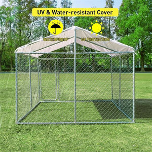 Toptan özel 10ft x 10ft x 6ft Metal zincir bağlantı köpek kapak kafes kulübesi açık büyük Pet <span class=keywords><strong>Run</strong></span> oyun evi herhangi bir boyut mevcut - Product Image 4