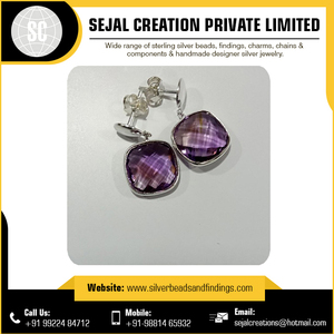 Wholesale Indian Manufacturer Handmade 925 <b>Sterling</b> <b>Silver</b> Gemstone Earring - Product Image 6