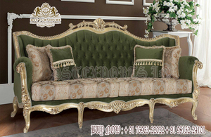 หรูหราตุรกีห้องนั่งเล่นออกแบบเฟอร์นิเจอร์คลาสสิกหรูหราไม้สักห้องนั่งเล่นโซฟาพรีเมี่ยม Handcrafted ไม้ห้องนั่งเล่นโซฟา - Product Image 2