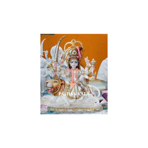 พรมือแม่ Durga รูปปั้นหินอ่อน - Product Image 1