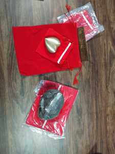 Souvenir en forme de cœur en laiton avec boîte en velours, urne de crémation, fournitures commémoratives, brasworld inde - Product Image 6