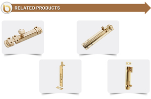 Perno de puerta de dirección lateral, acabado de latón, 100mm, Hardware de puerta para compradores a granel genuinos al menos precio - Product Image 3