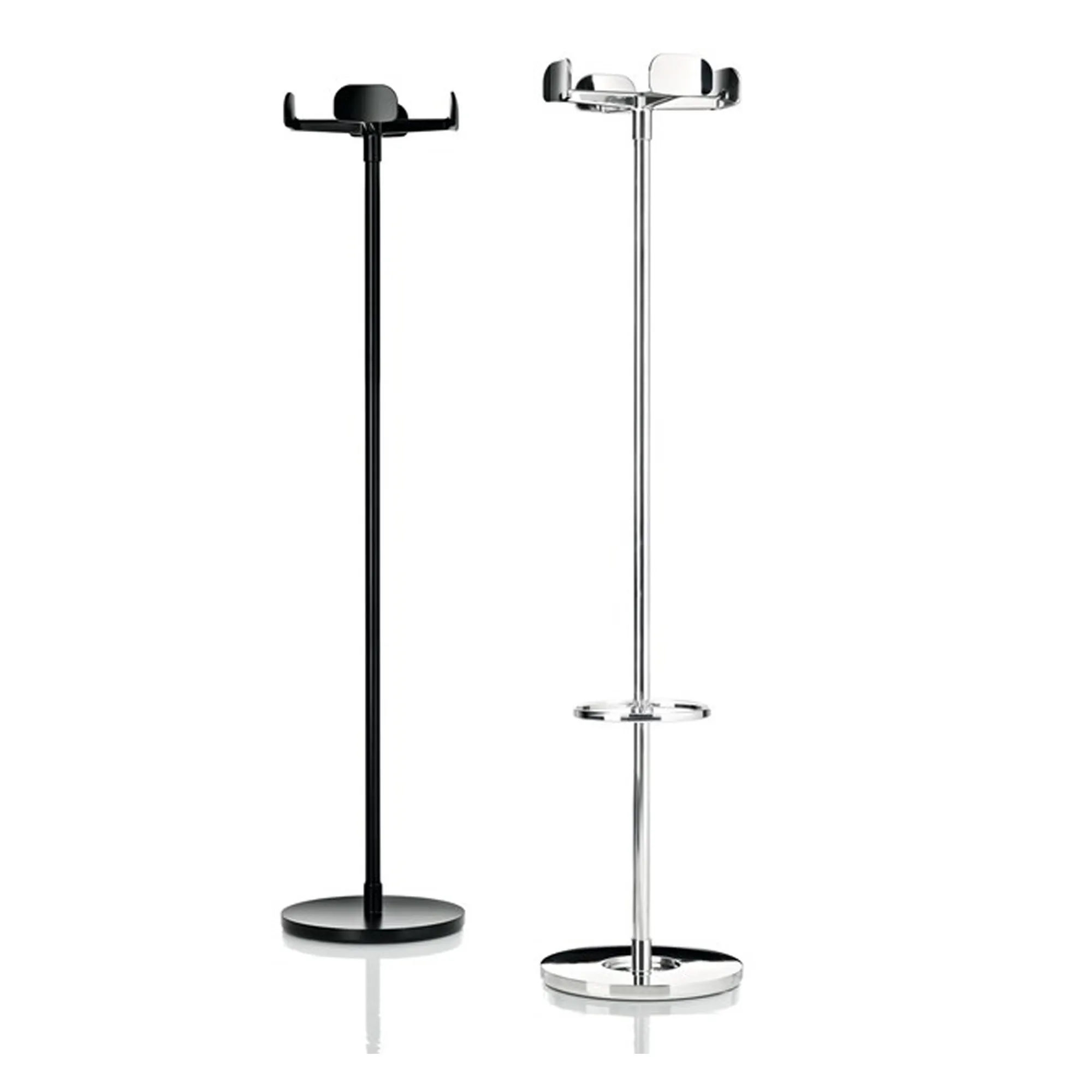 Coat Stand Black and Silver Stainless Steel with hanger