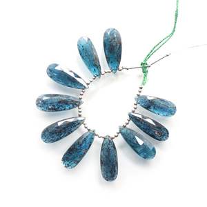 Perles à facettes en kyanite bleue naturelle faites à la main pendentif en pierre en vrac de forme fantaisie pour la fabrication de bijoux de bracelets pour unité échouée - Product Image 6